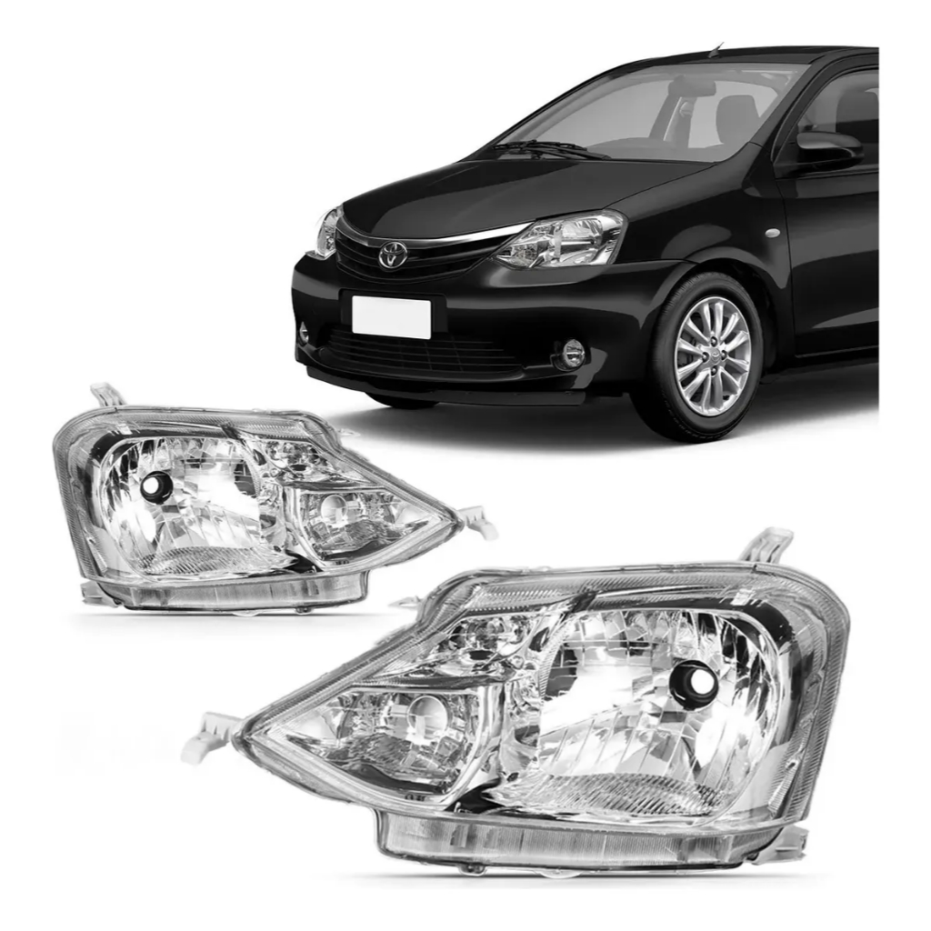 Farol Etios 13/ Carcaça Cinza - (LADO DIREITO OU ESQUERDO)