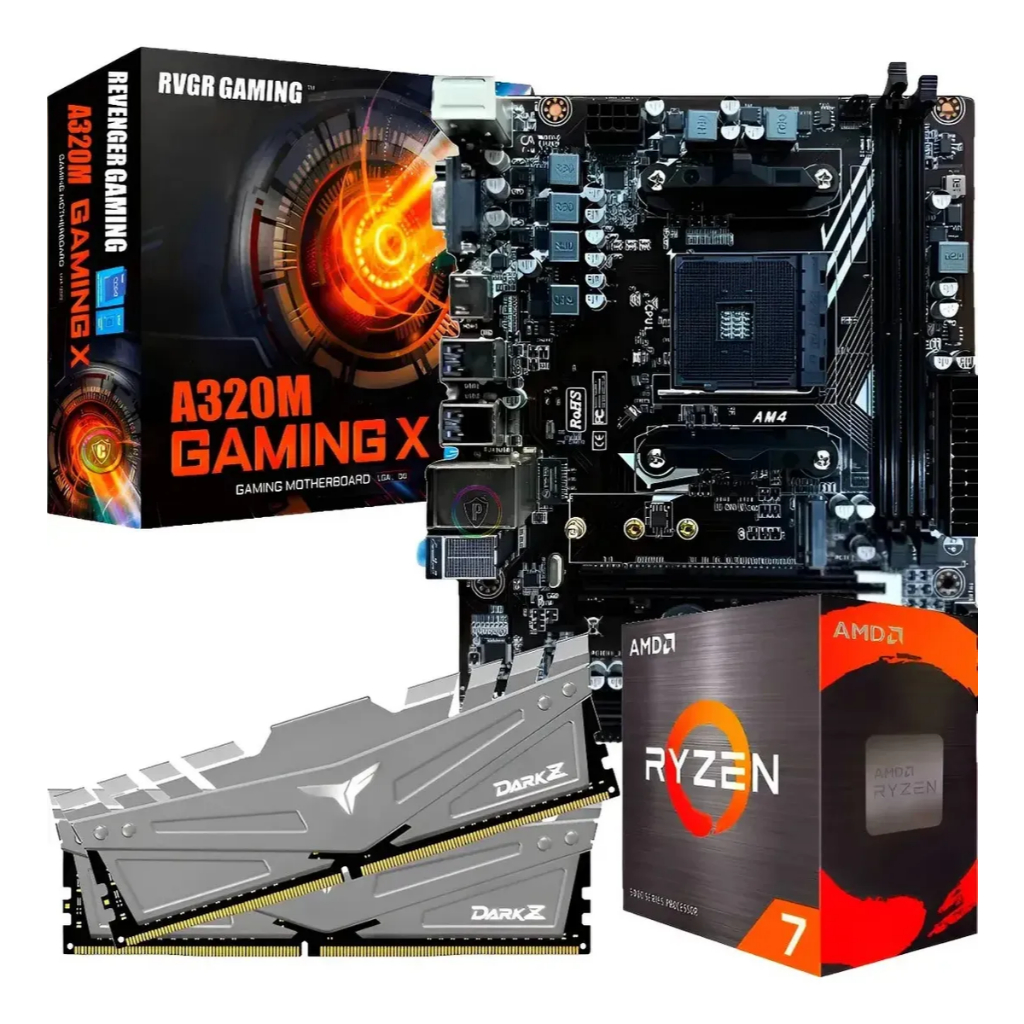 KIT UPGRADE GAMER - RYZEN 7 16 NUCLEOS, PLACA GEFORCE, PLACA MÃE, 32GB DDR4