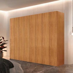 Guarda Roupa Casal Atacama MDF 8 Portas 8 Gavetas e 8 Prateleiras Moderna Mobília