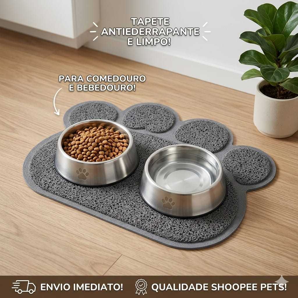 Tapete  Antiderrapante  Impermeavel  Jogo Americano PET PVC Apoio Bebedouro Comedouro ENVIO IMEDIATO