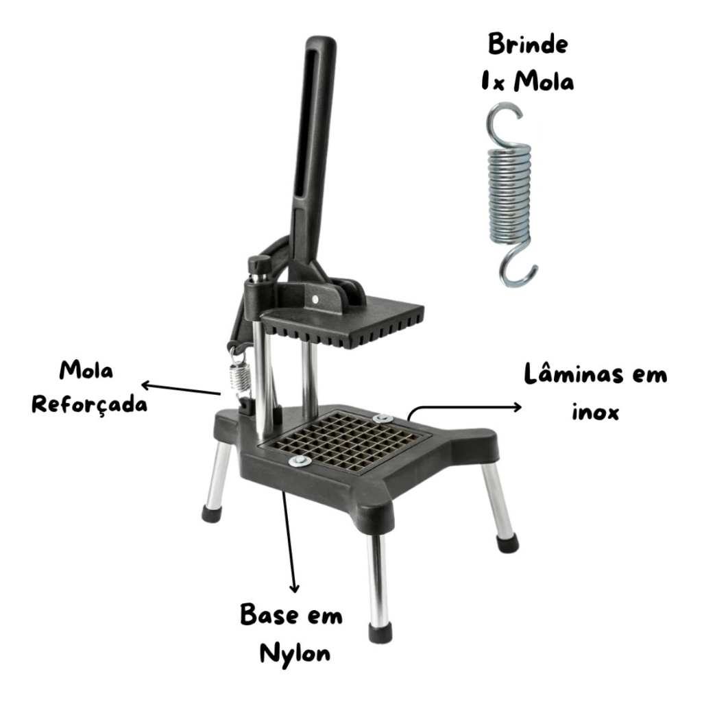 Picador de Legumes Batata Palito Frutas Cenoura Cebola Pepino Original Industrial Shop JCN em Oferta na Shopee
