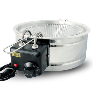 Fritadeira Eletrica a Óleo Tacho 5L e 7L Inox Industrial c/Termostato Fritador Batata 110v e 220v em Oferta na Shopee