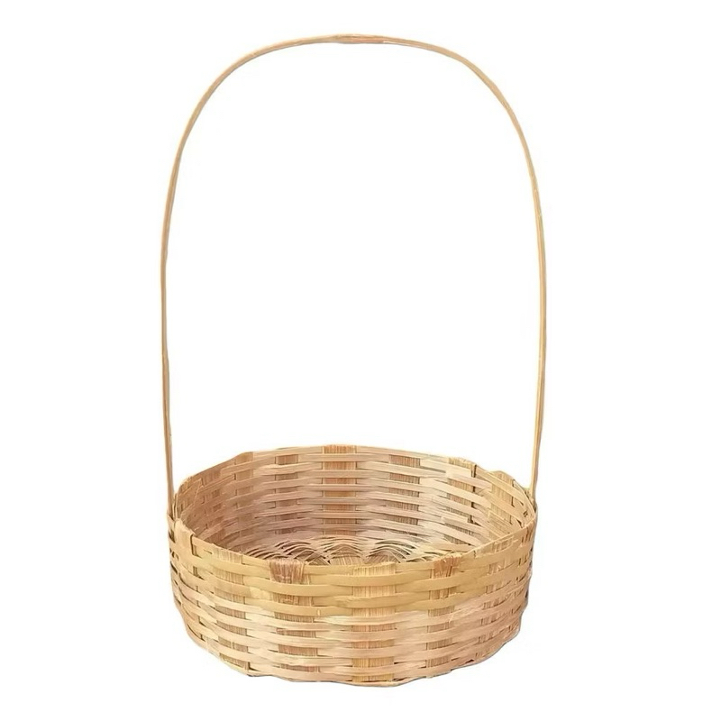 CESTA DE BAMBU | TAM.: 18X10X6CM | CESTINHA PARA CAFÉ DA MANHÃ | PRESENTES | ANIVERSÁRIOS | OVOS DE PÁSCOA | PALHA