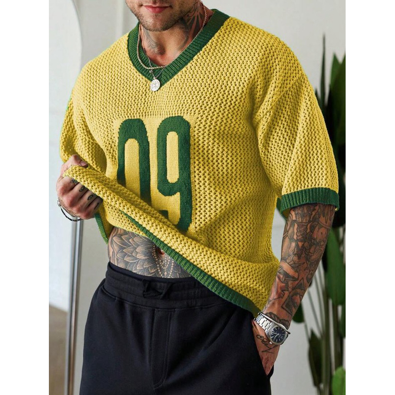 Blusa Camisa Masculina Brasil Suéter Tricô Premium Copa do Mundo Verde Amarelo Seleção Brasileira