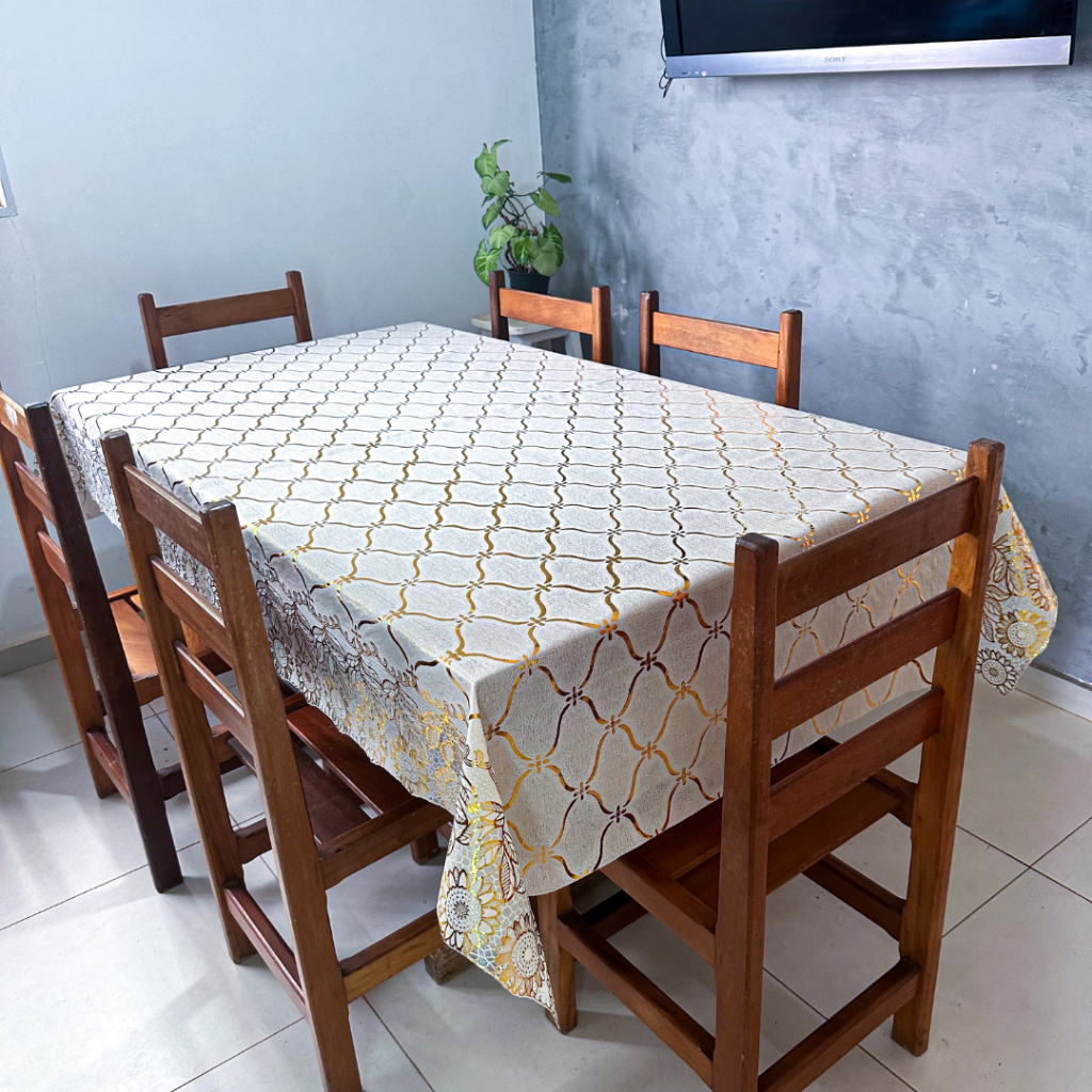 Toalha de Mesa de Plástico Térmica Para 4, 6, 8 e 10 Lugares Grossa Várias Estampas Quadrada Decoração Cozinha em Oferta na Shopee