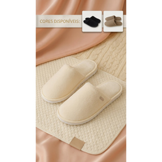 Pantufa Feminina Forrada em Lã Chinelo Quentinho Macio Confortável Antiderrapante Para Usar Em Casa em Oferta na Shopee