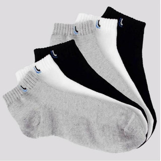 6 pares de meias super premium, algodão para o dia a dia unissex, preta, branca, cinza ou sortidas