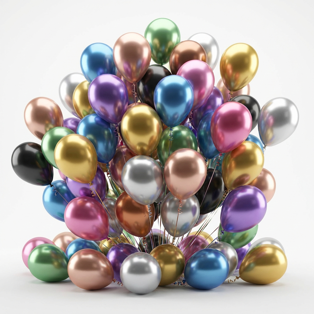Kit 10/25/50/100 Balão Bexiga Cromada N°10 Metalizada Para Festa Aniversário Casamento Decoração
