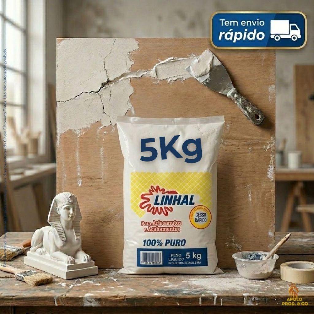 5kg Gesso Rápido Branco ou 1kg Linhal Parede Artesanato Teto e Ferramentas Aplicar - Envio Rápido