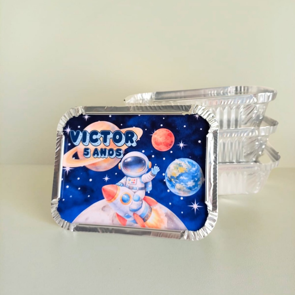 Marmita Astronauta Personalizada 220ml /Lembrancinha de Festa /Aniversário / Festa Infantil