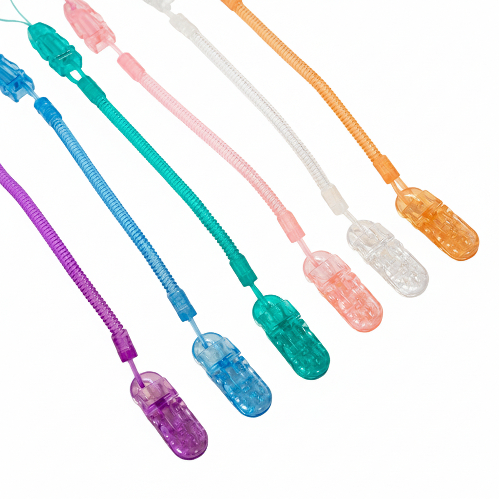 Prendedor de chupeta mola kit até 3 cores variadas menino menina em Oferta na Shopee