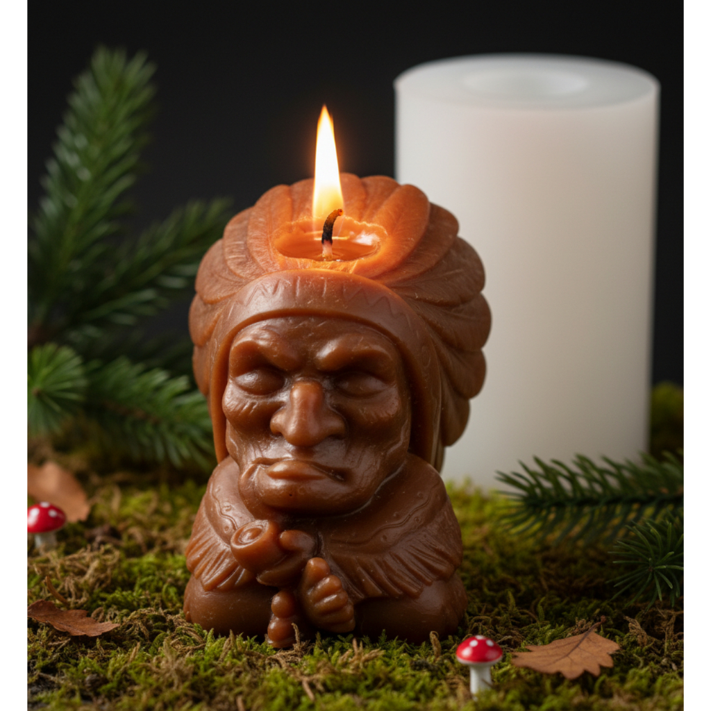Molde Silicone Formato Indigena Pagé Indio - Ideal Para Velas, Gesso, Resina e Artesanato