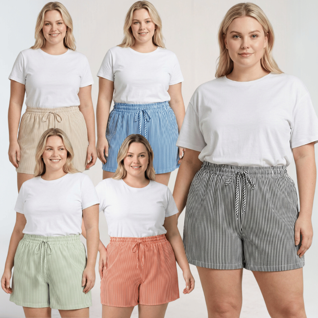 KIT 5 SHORTS Plus Size Sise Soltinho Larguinho G1 G2 G3 Gordinha Confortável Fresquinho Verão Calor Leve