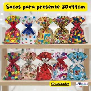 50 Sacos Perola BOPP 30x44cm Embalagem para presente em Oferta na Shopee