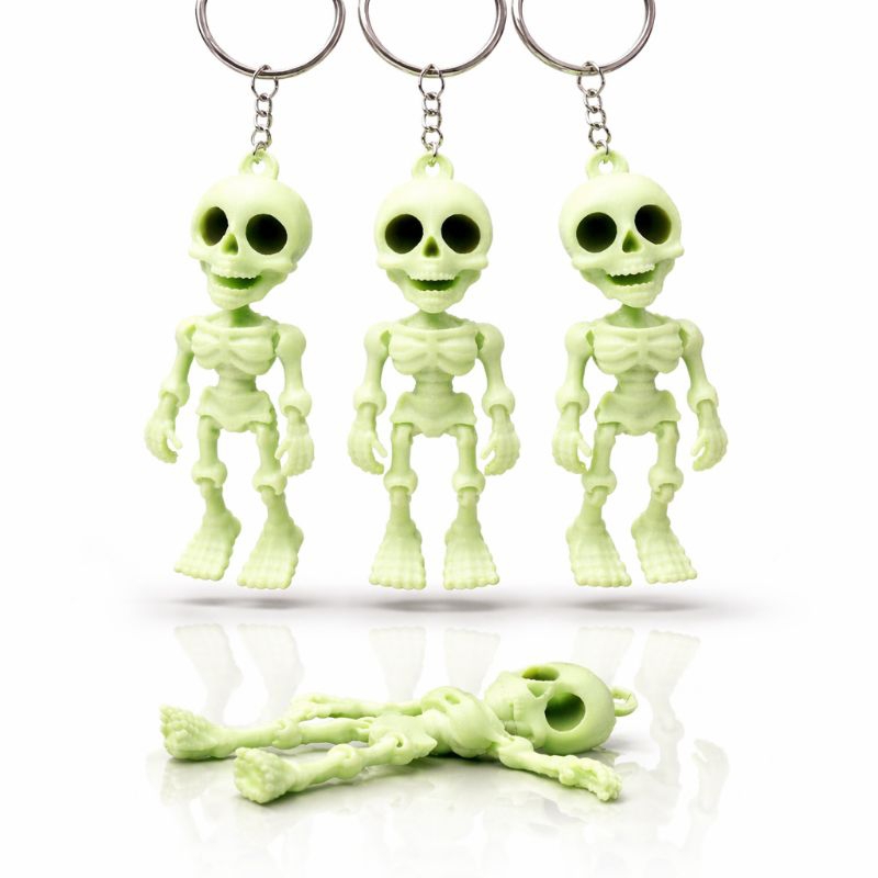 Chaveiro boneco Articulado Fluorescente Brilha no Escuro Glow em Oferta na Shopee