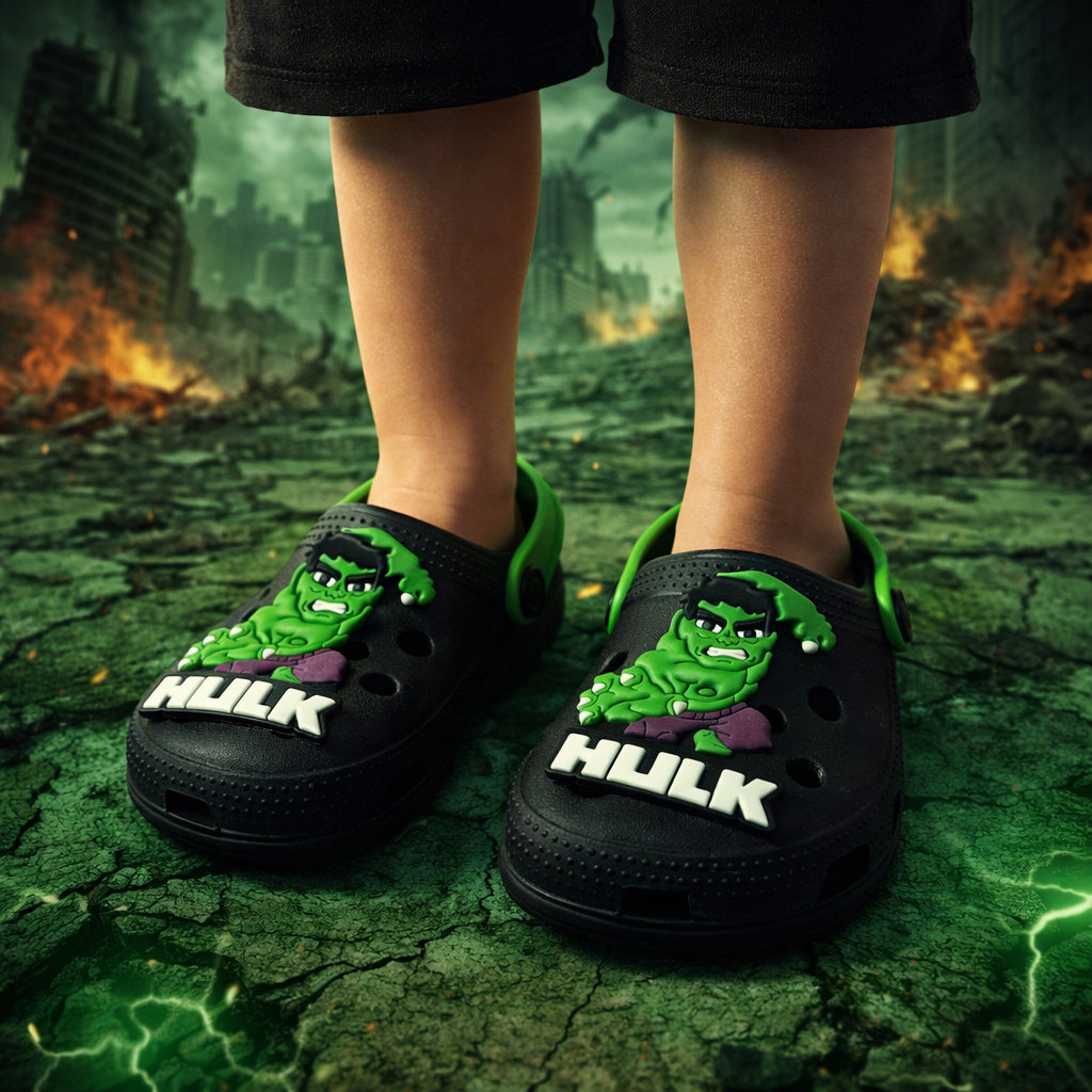 Sandália Masculina Infantil Herói Verde Confortável e Antiderrapante em Oferta na Shopee