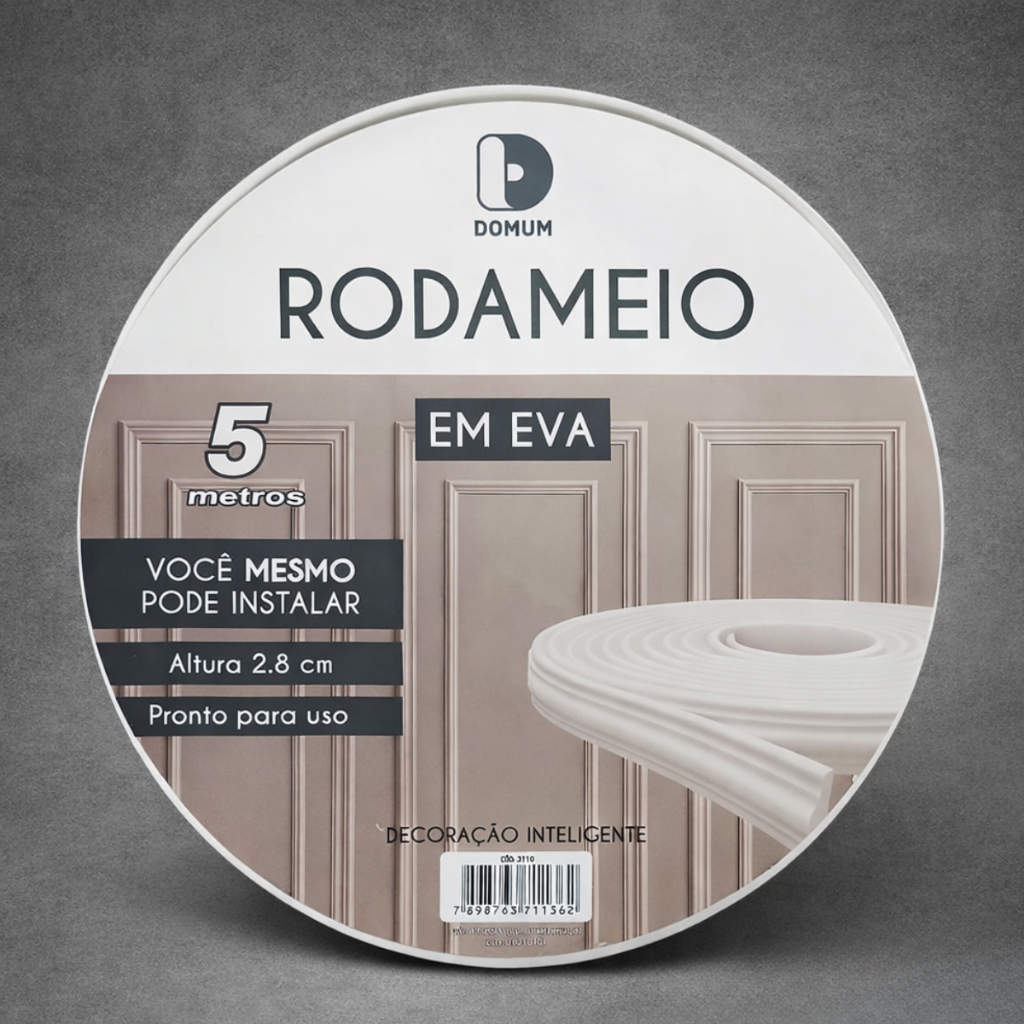 RODAMEIO EVA AUTOADESIVO FLEXÍVEL 2,8CM ALTURA PARA PAREDE DECORATIVO PREMIUM em Oferta na Shopee