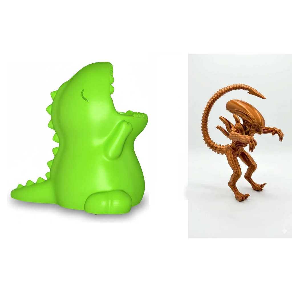 Porta-lápis Canetas Dinossauro +miniatura Alien Xenomorfo 3d