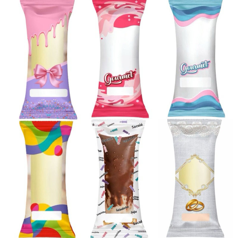 Embalagem Higiênica Geladinho Picole Pudim 7x19 Sacole Chup Chup Dindin Gourmet em Oferta na Shopee