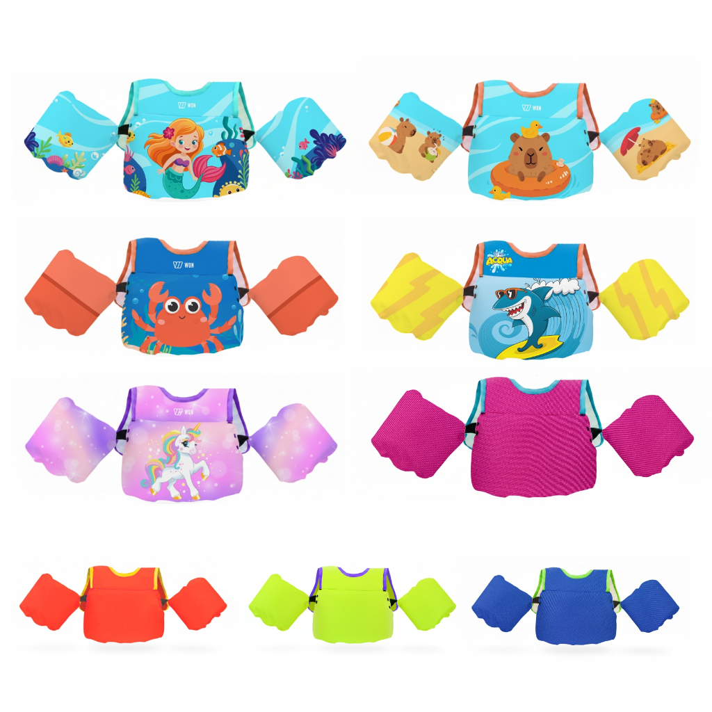 Boia Colete Salva-Vidas Infantil Flutuador Não Fura Até 25kg Kids - Segurança para Piscina e Praia (Várias Estampas)