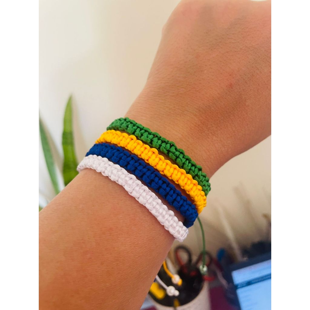 Kit 4 Pulseiras Copa Do Mundo Brasil Hexa Ajustável Copa2026 BrasilStyle Aesthetic MatchDay StreetStyle HexaVibes
