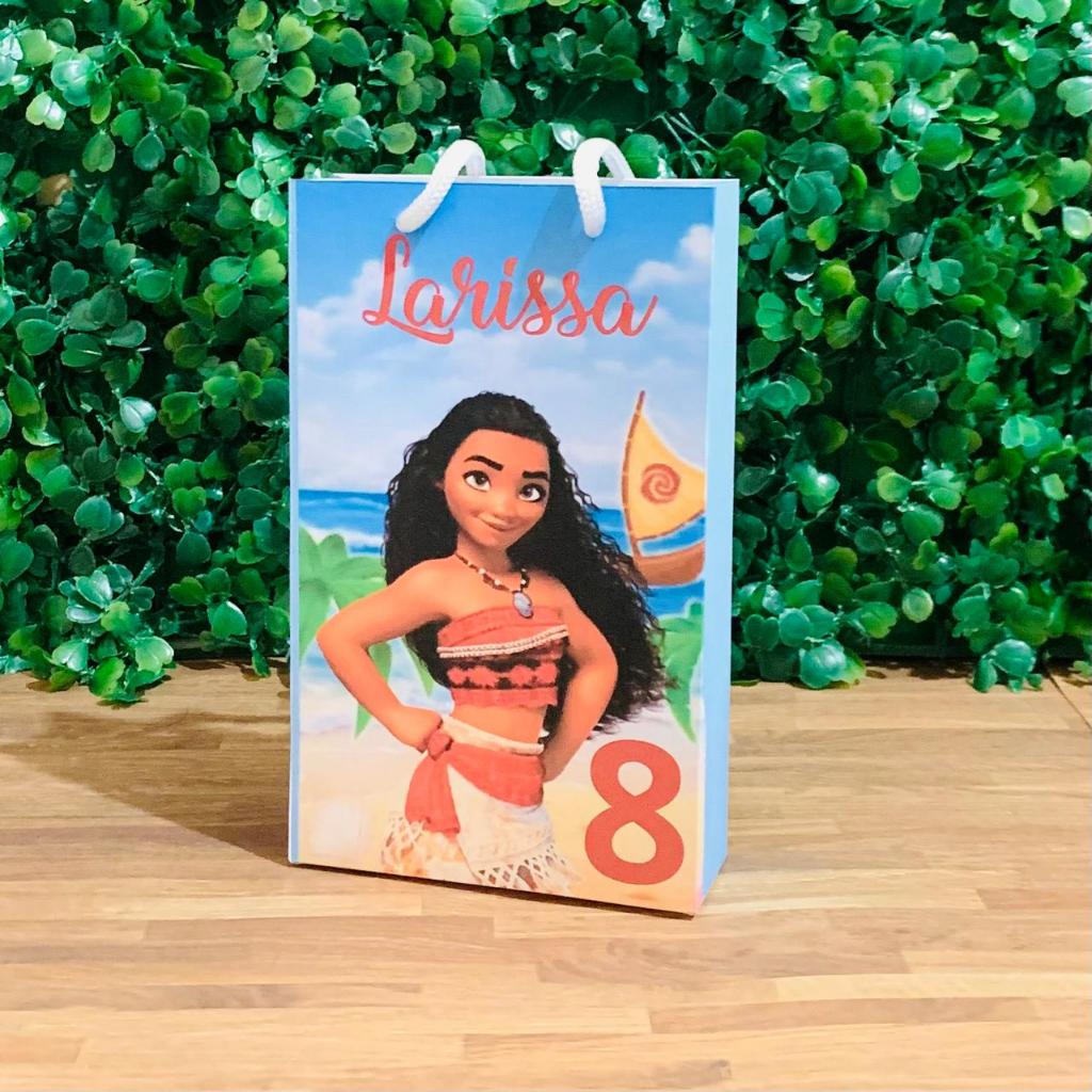 Sacolinha Personalizada Moana Infantil -Festa Lembrancinhas Mimos Aniversário
