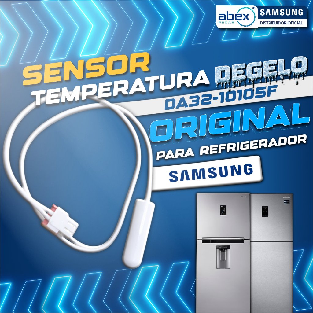 Sensor Temperatura E Degelo Refrigerador Samsung RT35FDA RT35FEA RT38FDJ RT38K DA32-10105F Original