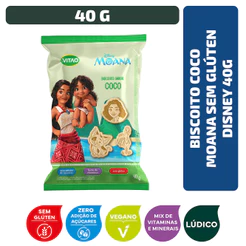 Biscoito Coco Moana Sem Glúten Disney 40g - Vegano