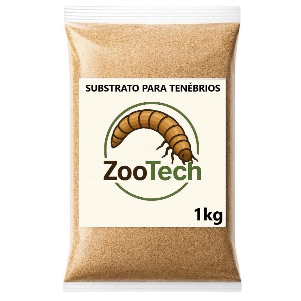 Substrato Ração Farelo para Tenébrio Molitor Grilos Baratas 1kg