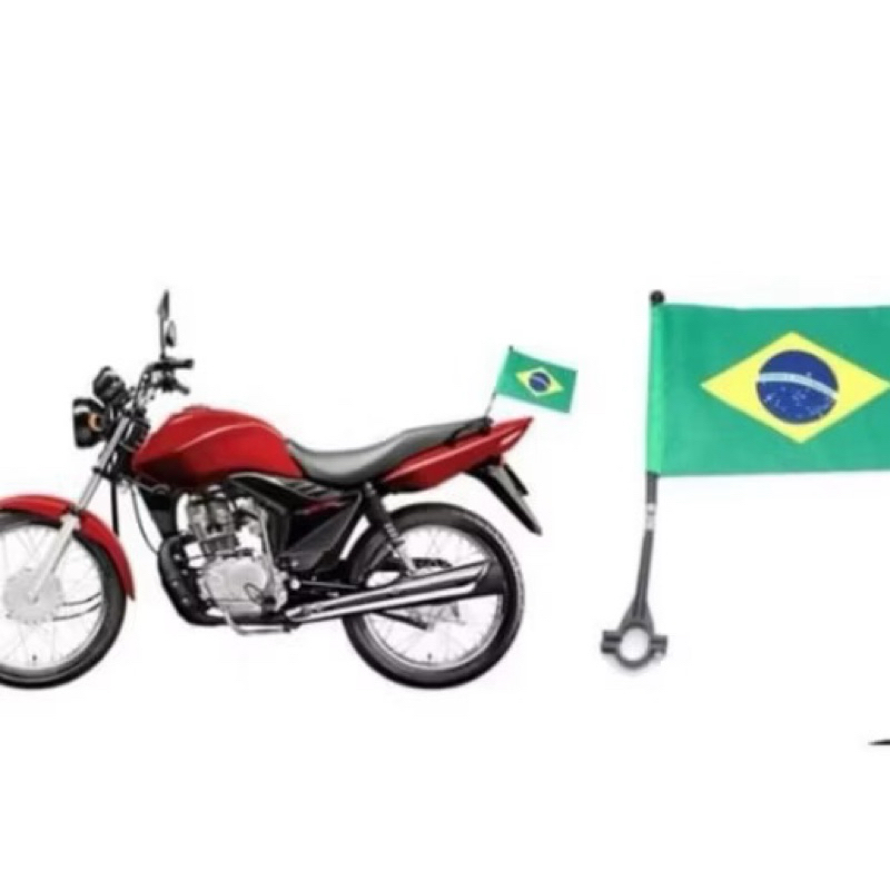 BANDEIRA PARA MOTOS E BICICLETAS | UNIDADE | TAM. DA BANDEIRA: 20X20CM | TECIDO | 99, IFOOD, UBER… | COPA | BRASIL | FUT