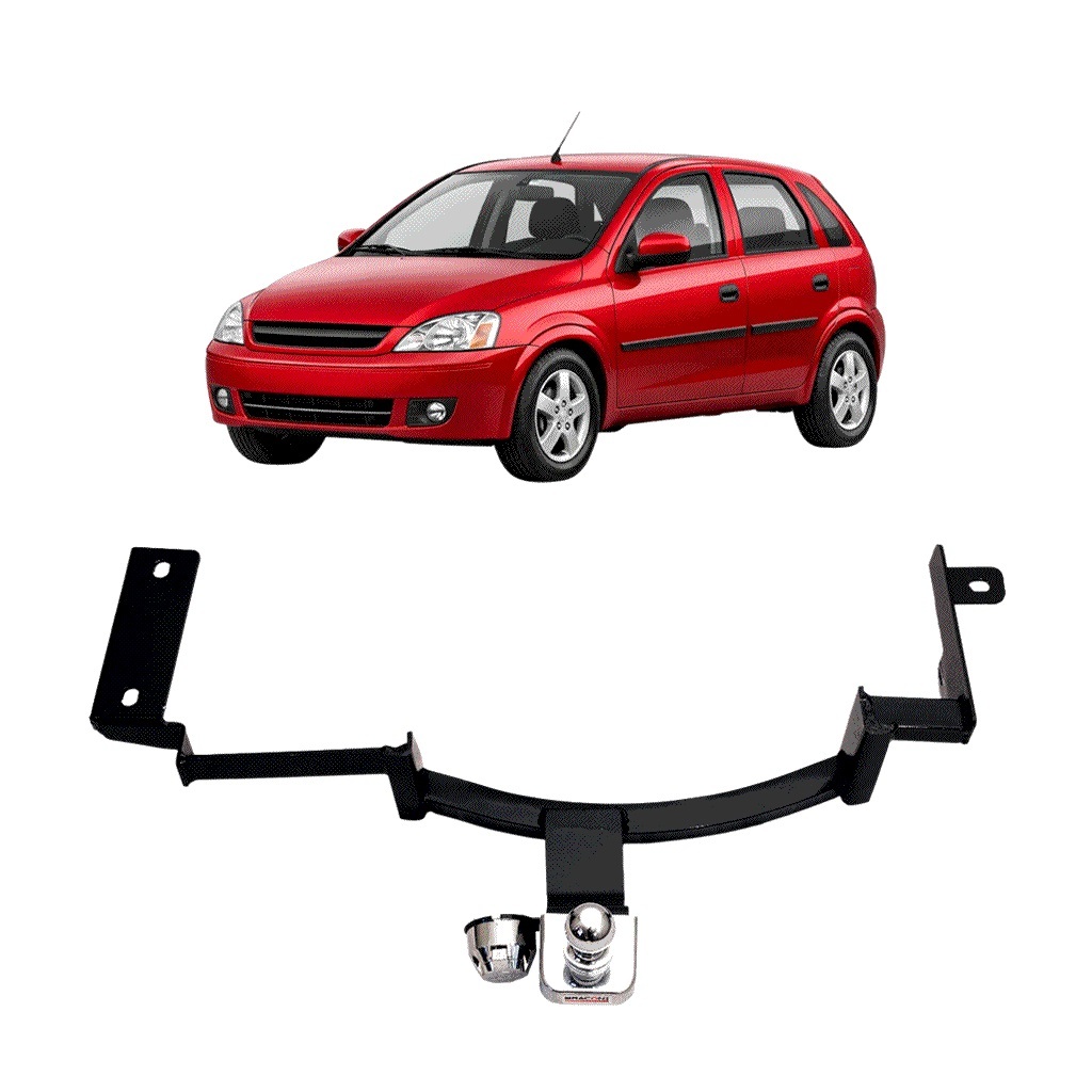 Engate Reboque Rabicho Fixo Corsa Hatch (Frente Montana) 2002 A 2012 Sem Spoiler 450kg