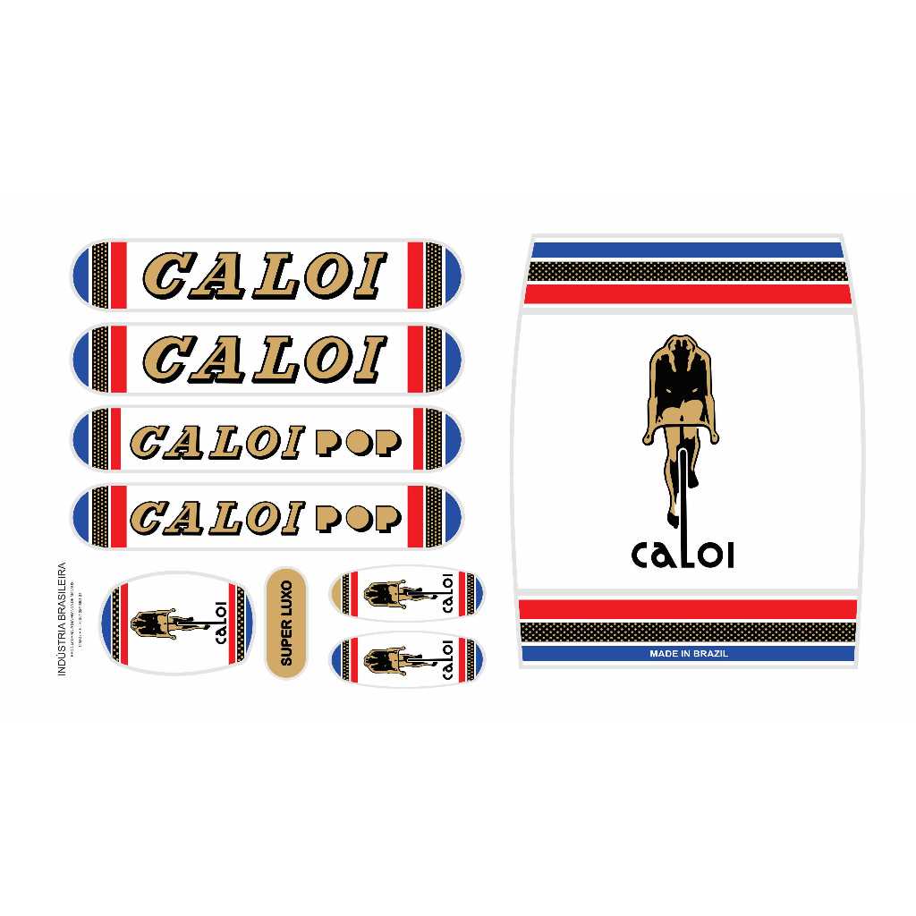Adesivos Bicicleta Caloi Pop 1980