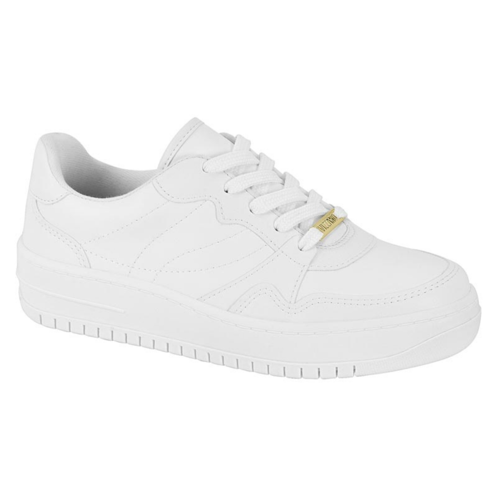 Tênis Vizzano Feminino Plataforma Branco Casual Leve e Confortável Novo na Caixa Envio Imediato