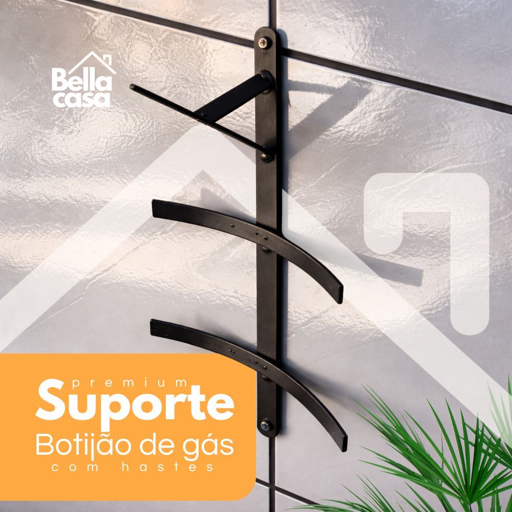 Suporte Botijão De Gás Porta Gás De Parede E Trava AntiRoubo com hastes em Oferta na Shopee
