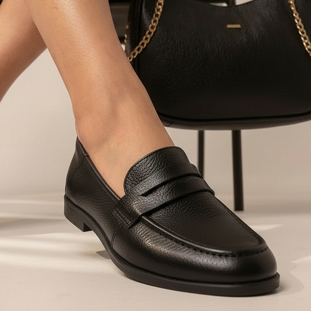 Mocassim Feminino Vittal Couro Legítimo Calce Facil Elegante Aplique Olho de Gato Metal Dourado em Oferta na Shopee