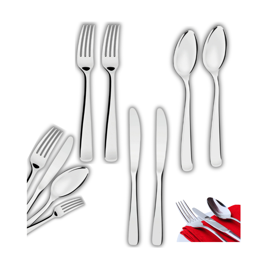Jogo de Talheres 72/54/36/18  Peças Garfo Faca e Colher Prime Cozinha Aço Inox Premium  mesa Variáveis Utilidades