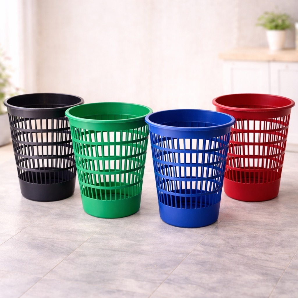 kit 1 Cesto Telado Mil Utilidades Lixo Brinquedos Plastico Resistente para Casa e Decoração