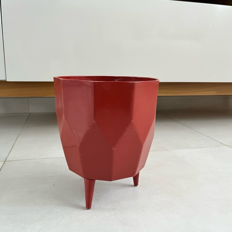 Vaso para Planta Mini Facetado com Pé Luxo N4 21x17 · foto 2