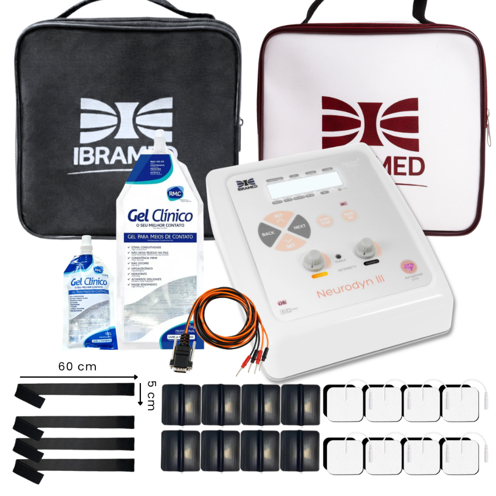 NEURODYN III Correntes TENS/FES Burst Eletroestimulação Portatil de 2 Canais Ibramed