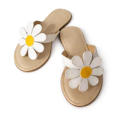 Sandália Rasteira Chinelo Infantil Menina Margarida Confortável Estilosa Calçado Criança