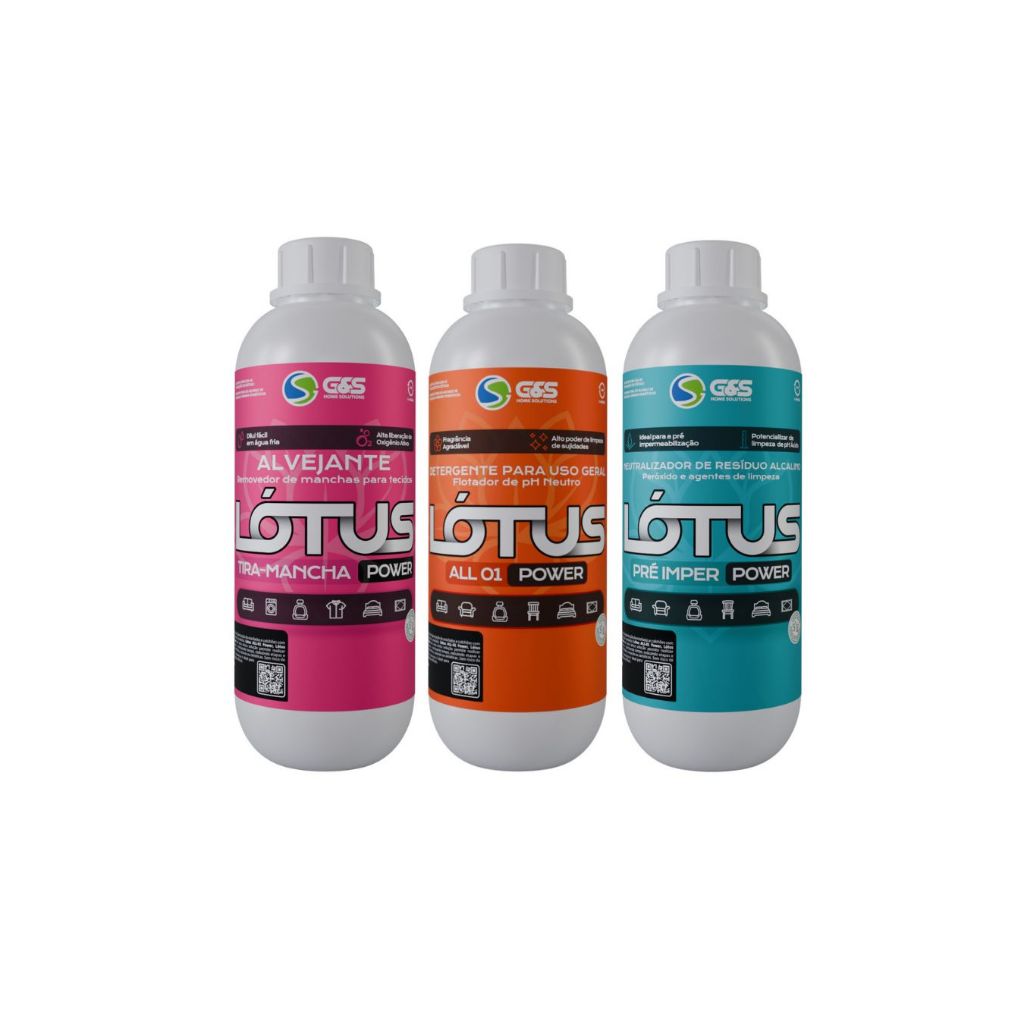 Kit Higienização Sofa Powertrio Lotus Gs 1l All01, Tira, Pré