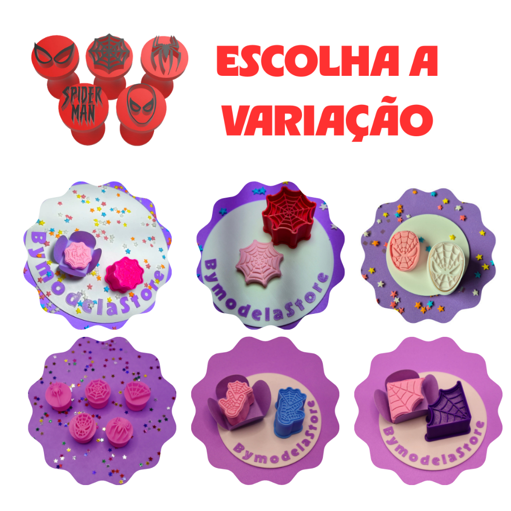 Carimbo para Brigadeiro e Docinhos - Herói Homem Aranha SpiderMan
