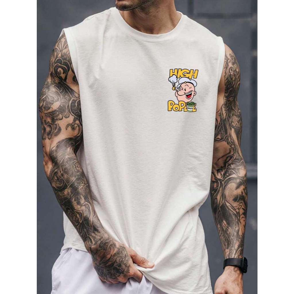 Camiseta Regata Oversized Masculina Streetwear Surf Prancha Camisa Unissex Academia Treino Skate Camiseta Larga Algodão