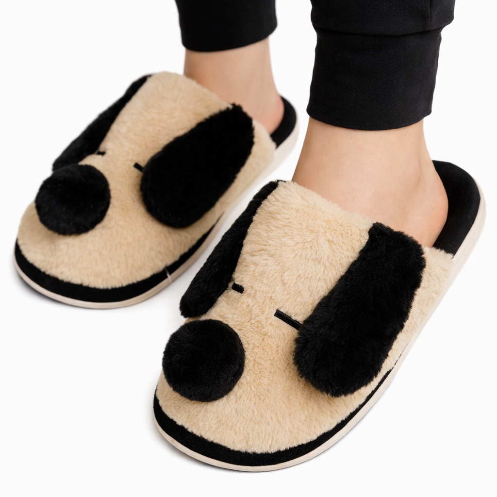 Pantufa de Cachorrinho Com Sola de Borracha Forrada CV-214