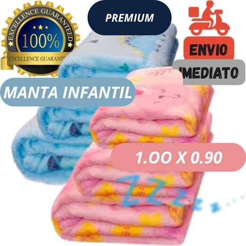 Mantinha para bebê 2 OU 3 UNIDADES Manta Microfibra Estampada Kit Maternidade 1 MT x 90 Cm