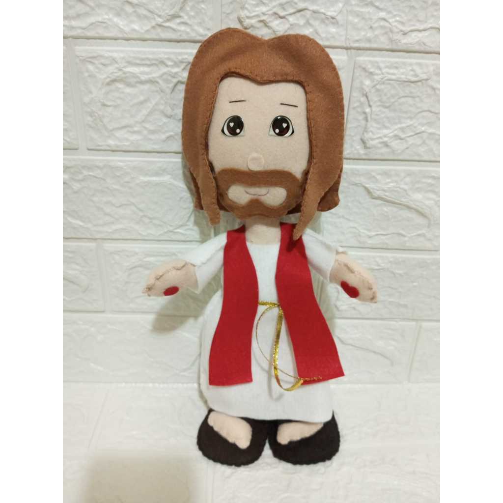 ✝️ Boneco de Feltro Jesus Cristo – 30 cm – Artesanal em Feltro ✨ Páscoa The Chosen Jesus