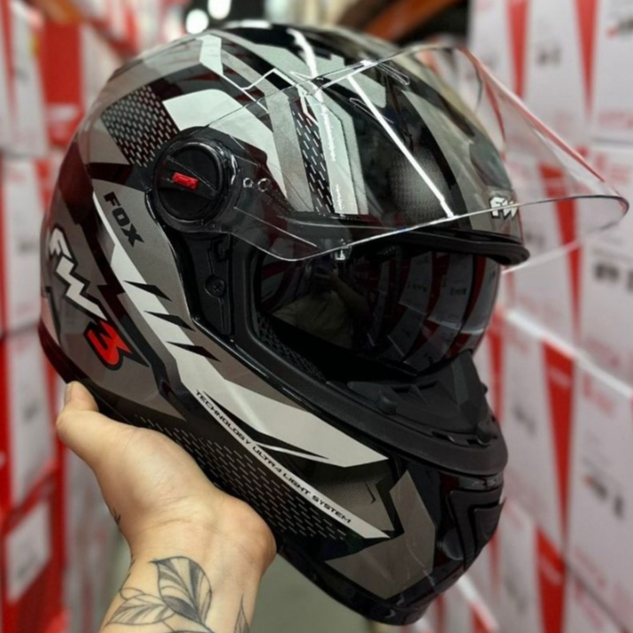 Capacete Fw3 Gtx Fox Exclusivo Óculos Interno Solar Super Brinde Exclusivo — R$ 439,90 em Shopee