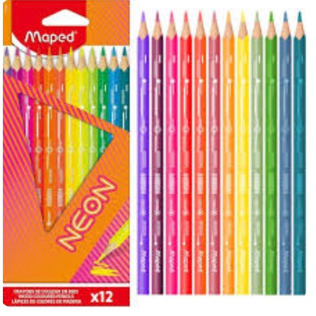 Lapis De Cor Maped Neon 12 Cores