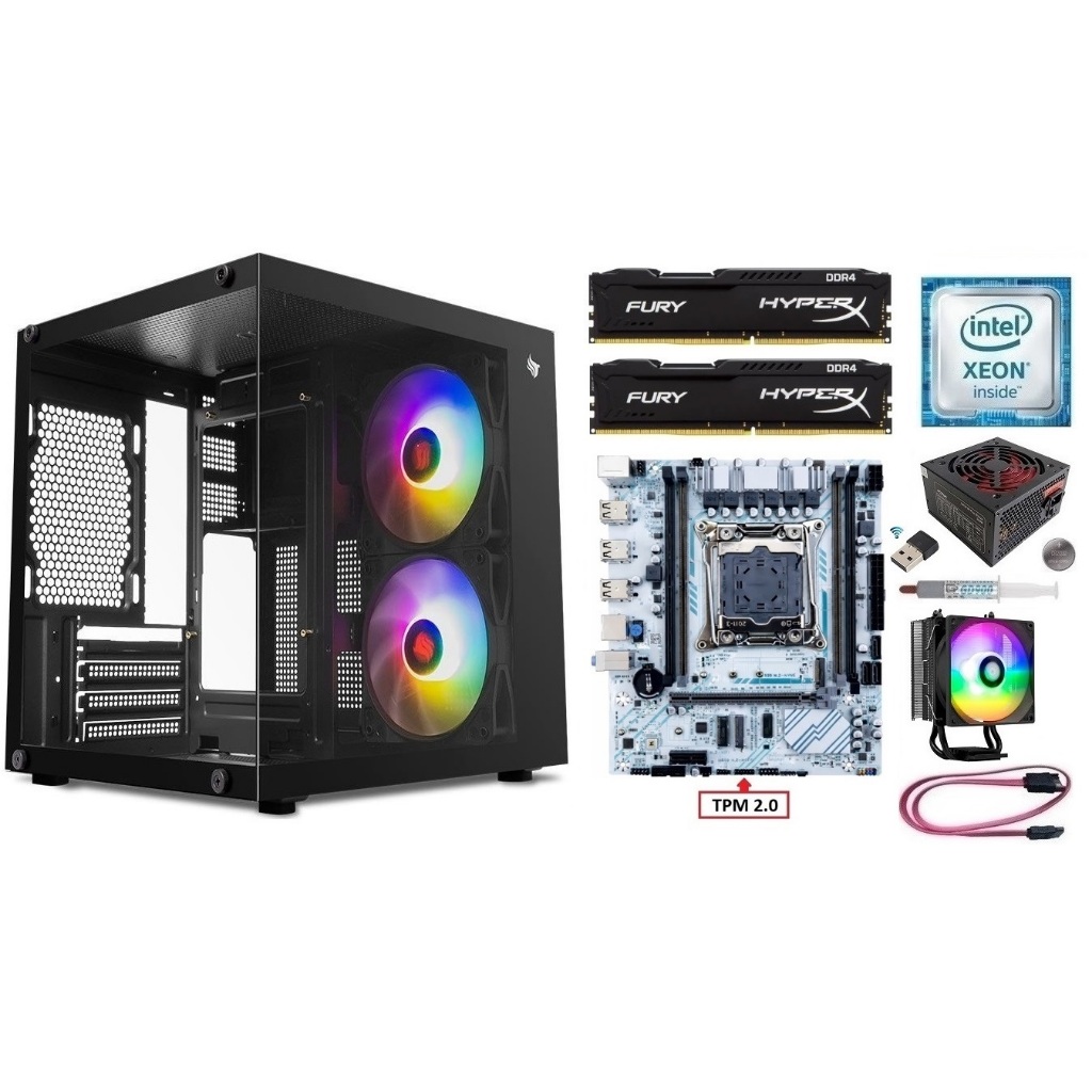 Kit Gamer X99 Xeon E5 2650 v4/ 8GB-16GB DDR4/ Gabinete + Fonte 500w
