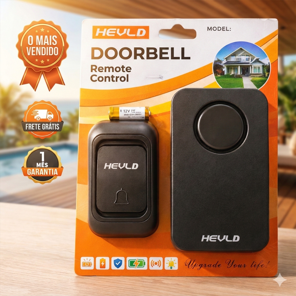 Campainha Sem Fio Resistente à Água Longo Alcance Bivolt Forte com 32 Toques para Casa e Comércio em Oferta na Shopee
